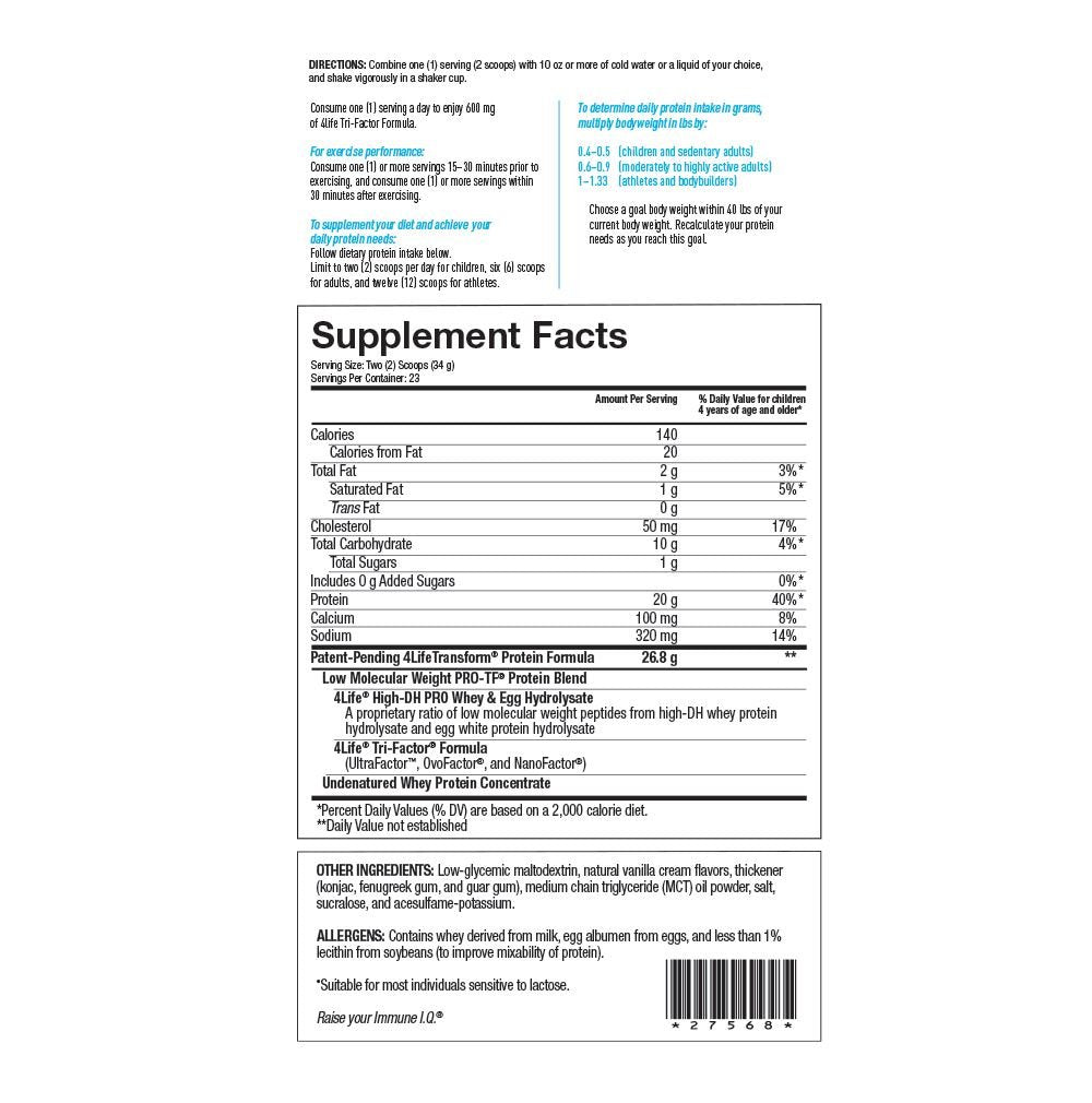 Pro-TF Vanilla Cream - 4lifetransferfactors