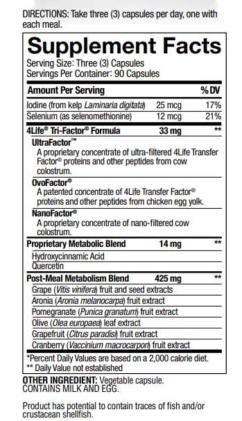 4Life Transfer Factor Metabolite - 4lifetransferfactors